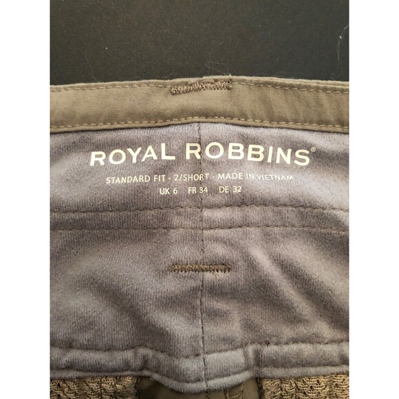 royal robbin outdoor sz 2 SHORT PETITE tan hiking stretch pants zipper - Picture 15 of 15